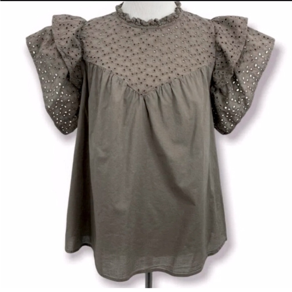 A New Day flutter eyelet blouse from Target